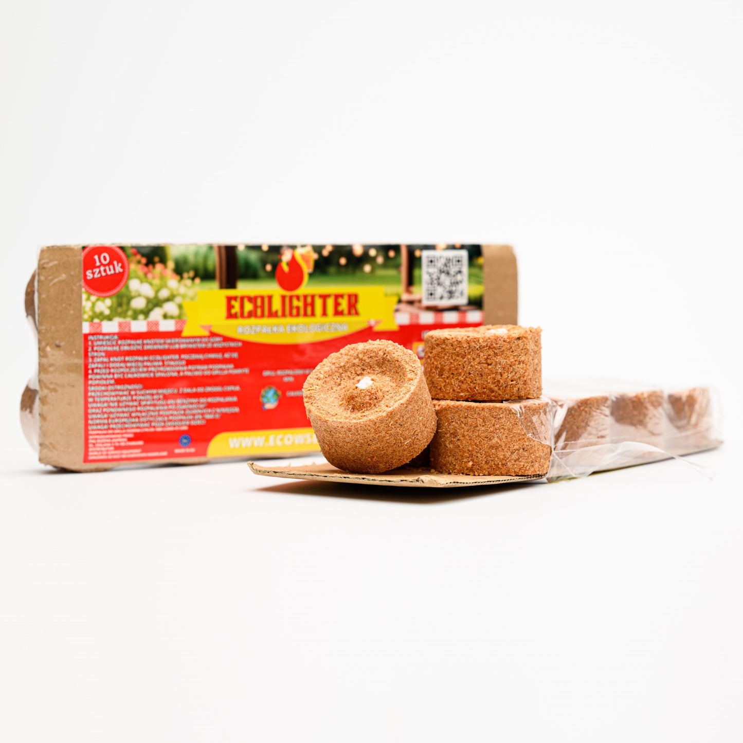 Ecolighter - Eco firelighter - pack of 19.200 pieces (pallet price) - 1920 packs